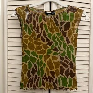 MNG vintage sheer mesh top